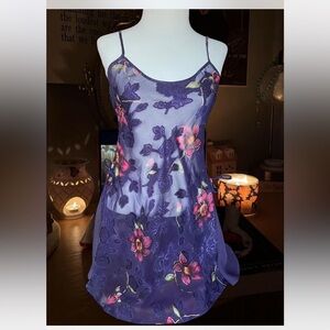 Vintage Y2K Sheer Floral‎ Slip Dress ✨